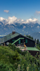 Fototapeta na wymiar Smartphone HD wallpaper of beautiful alpine view at the Tegelberg - Bavaria - Germany
