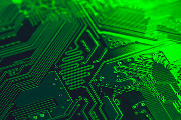 Background image texture of Motherboard digital microchips