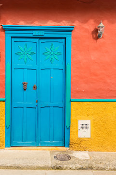 Colourful colonial architecture in Jerico, Antioquia, Colombia