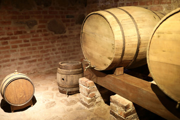 Interior of wine cellar