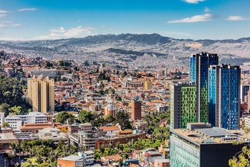 Naklejka premium Bogota Skyline cityscape in Bogota capital city of Colombia South America