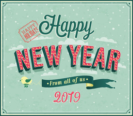 New year typographic design.