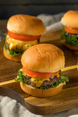 Homemade Cheeseburger Sliders with Tomato