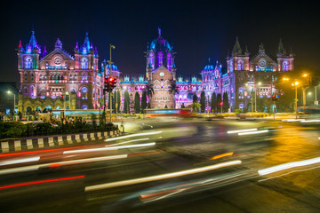 Chhatrapati Shivaji Maharaj Terminus railway station (CSMT), formerly Victoria Terminus, Mumbai, Maharashtra