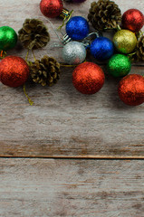 Christmas background new year winter tree gifts nuts bumps