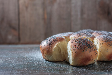 Homemade challah bread. Traditional bread
