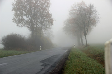 Nebel auf der Landstraße