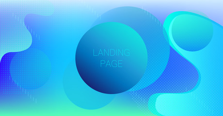 Bright Neon Gradient Overlay Futuristic Vector Pattern. Fluid Color Retro Tech Glitch Circles Cover. Festival Poster Business Internet Background. Cool Simple Main Web Page Iridescent Geometric Design