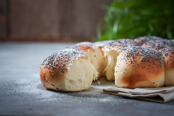Homemade challah bread. Traditional bread
