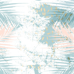 Trendy chic banner design with gold colored foil texture effect