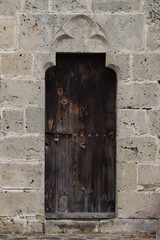 Antique door. Ruins of an ancient castle(fragment). Kyrenia castle.The Turkish Republic Of Northern Cyprus