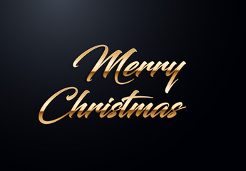 Holiday letters with gold effects. High quality vector illustration