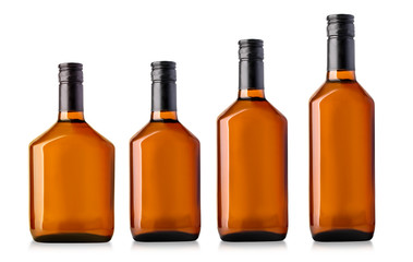 whiskey bottle isolated on white
