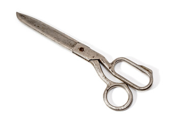 old scissors iusolated on white