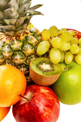 Bright fresh various fruits