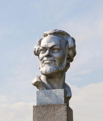 Sculpture of russian poet Sergey Orlov