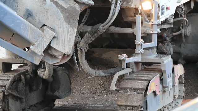 Tracked Road Milling Machine Removing Asphalt