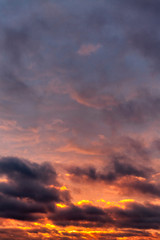 Fototapeta na wymiar Great dramatic sunset on the sky