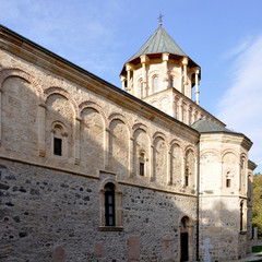 Fototapeta na wymiar Monastery of Grabovo. Church of the Holy Archangel Gabriel in Grabovo, Beocin, Serbia.