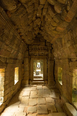 Interior of Preah Khan temple. UNESCO Heritage site in Cambodia.