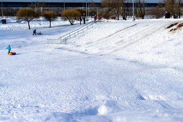 ice slide in winter