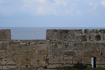 Ruins of an ancient castle(fragment). Kyrenia castle.The Turkish Republic Of Northern Cyprus