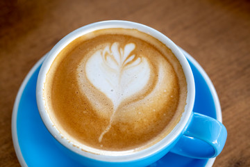 Cup of coffee with beautiful Latte art