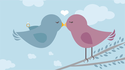 Love Birds Proposal Engagement