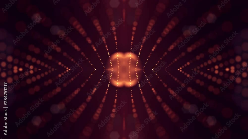 Poster 4k interesting abstract looped backgrounds with luminous particles with depth of field. suitable for