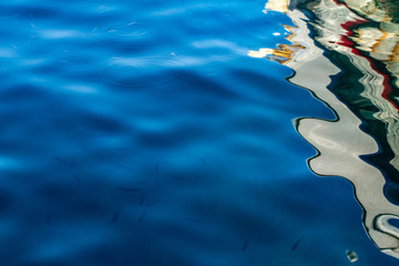 Little fishes and reflections (Mediterranean sea)