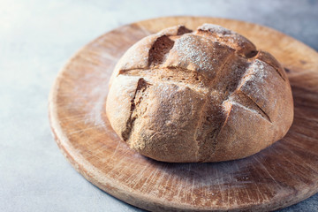 Freshly baked traditional bread.
