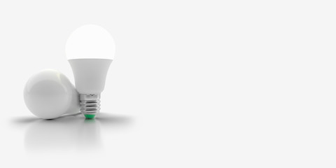 LED light bulb on an isolated background