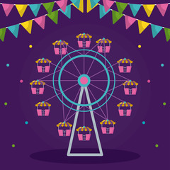 wheel panoramic of amusement park