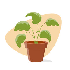 clipart of a houseplant in a pot
