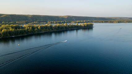 River boat and forest