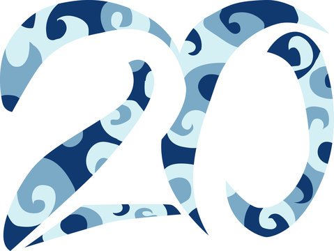 Number twenty in waves