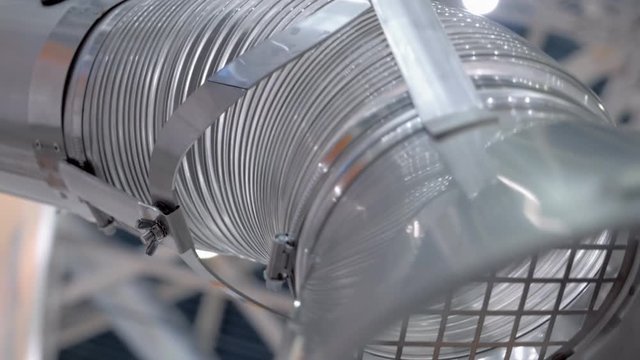 The structure of local exhaust devices to remove harmful gases and evaporated at the work site. Shot in motion