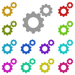 gear, tuning icon in multi color. Simple glyph vector of web set for UI and UX, website or mobile application