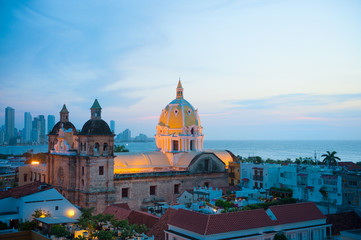 Cityscape, Cartagena de Indias, Colombia. - obrazy, fototapety, plakaty