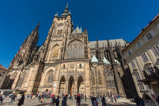 Vista catedral na cidade de Praga na Rep&uacute;blica Tcheca