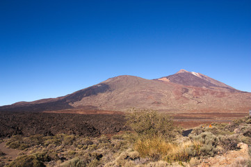 View from the base of the summits of Teide and Pico Viejo