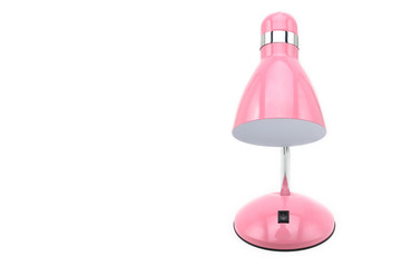 Obraz premium Pink table lamp on an isolated background