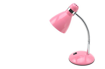 Pink table lamp on an isolated background