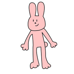 ピンクのうさぎ