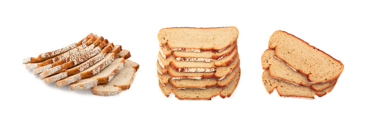 Slices of bread isolated