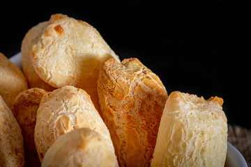 Brazilian homemade cheese bread, AKA 'chipa' in a bowl.