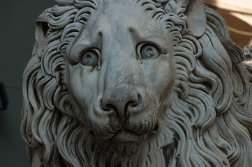 Fototapeta na wymiar marble lion statue