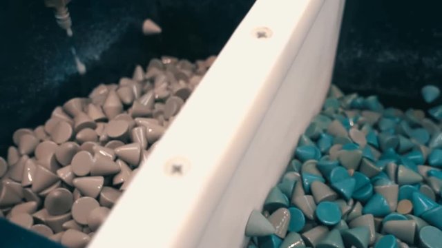 Equipment for high-quality wet grinding and polishing of products with the use of tumb filler. Shot in motion