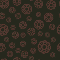 Seamless background brown o brown. Arabic, Ottoman, Persian Pattern. Mandala ornament in Vector. Can be used for wallpaper, warping paper, fabric.