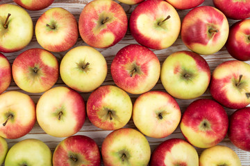 Red and Green Soft Apples Pattern Top View